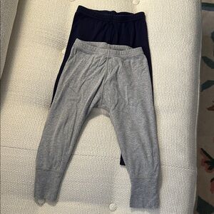 Hanna Andersson Gray and Navy Kids Leggings Size 3 (90cm)